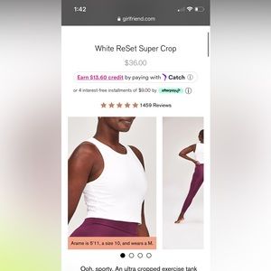 White ReSet Super Crop Top